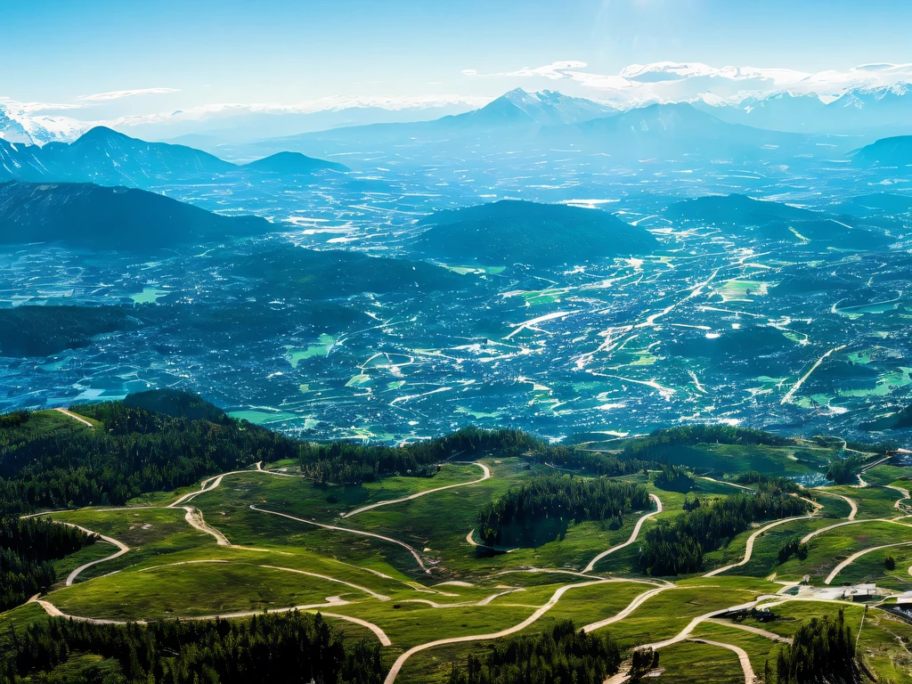 cyberpunked、mountainous setting、ren、Scenic、Superb view、naturey、One-person viewpoint、alpine zone