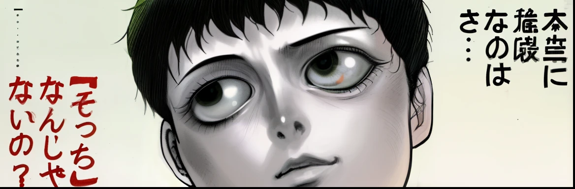 Una caricatura de una mujer con una mirada de sorpresa en su rostro, Kentaro Miura Estilo Manga, En el manga Berserk, Mob Psycho 100, en estilo manga, Sutil Junji Ito, Estilo manga de Kentaro Miura, Estilo manga detallado, Tiro de cerca Shinji Aramaki, Kentaro Miura estilo Manga Art, full color