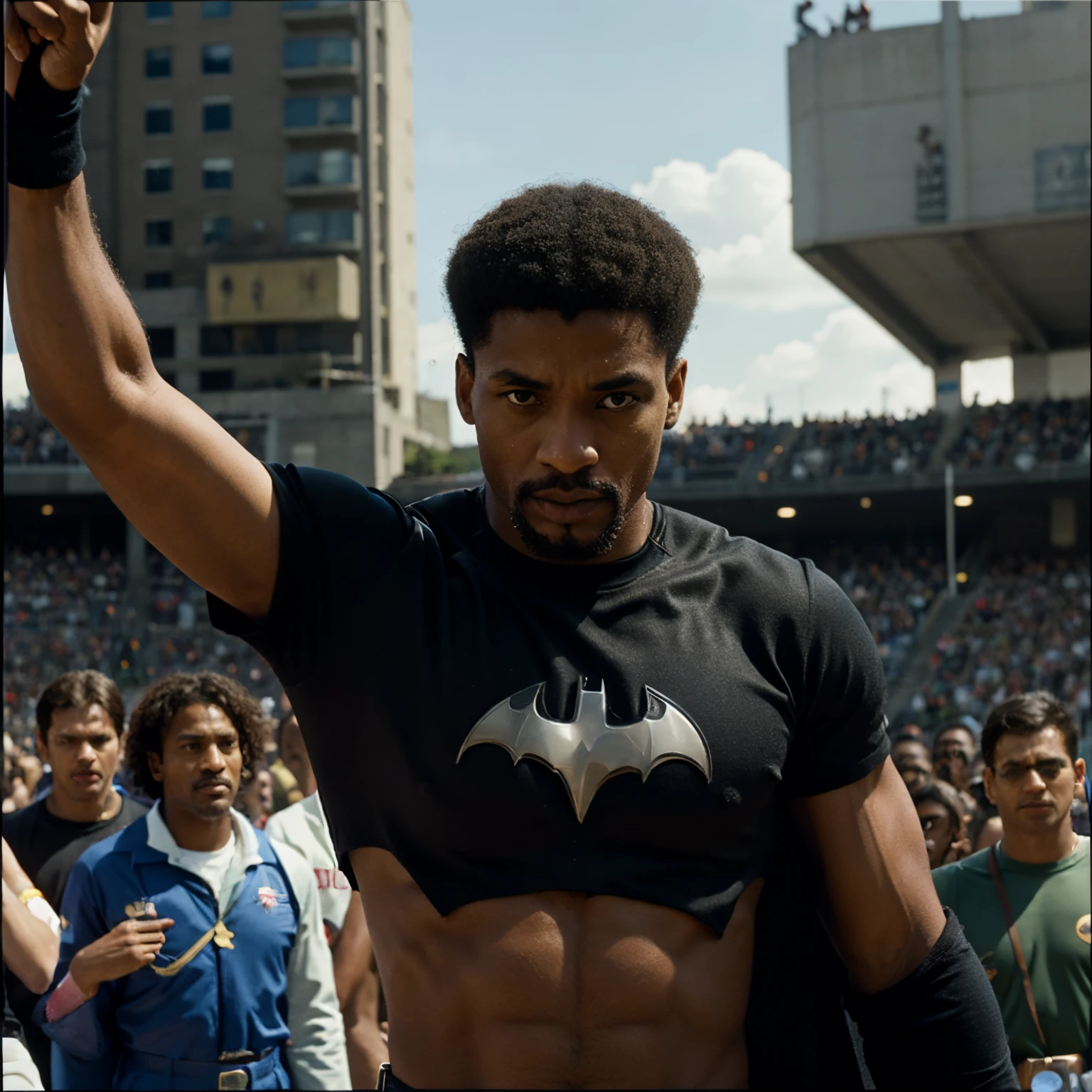 Tommie smith, John carlos, déguisé en batman