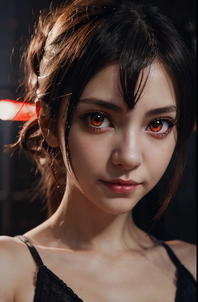 extremely beautiful eyes,  extremely beautiful face, (red eyes:1.5), rei, evangelion neon, robot, bloody