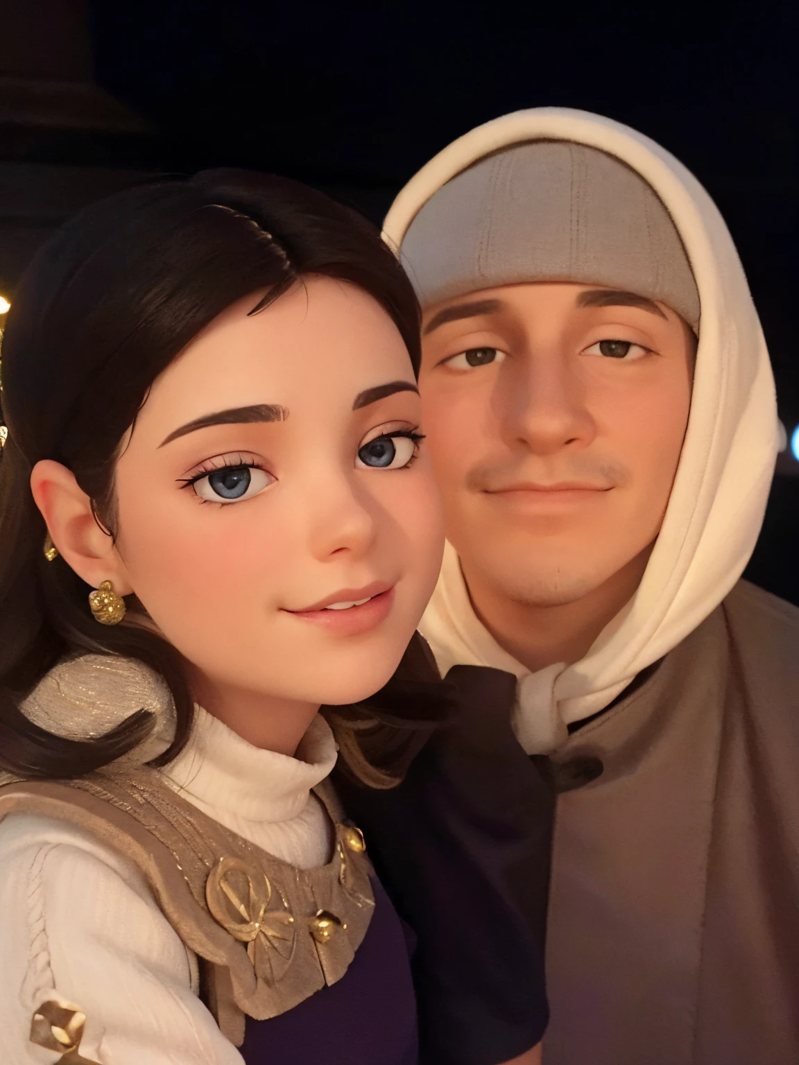 Il y a un homme et une femme qui posent pour une photo, Charli Bowater et Artgeem, image de très très mauvaise qualité, exclusif, Photo Snapchat, Tendances ,, Image de profil, Digna Gvasalia, ✨🕌🌙, photo de l’album, Photo divulguée, prise au début des années 2020, 4 k post, Poste 4k