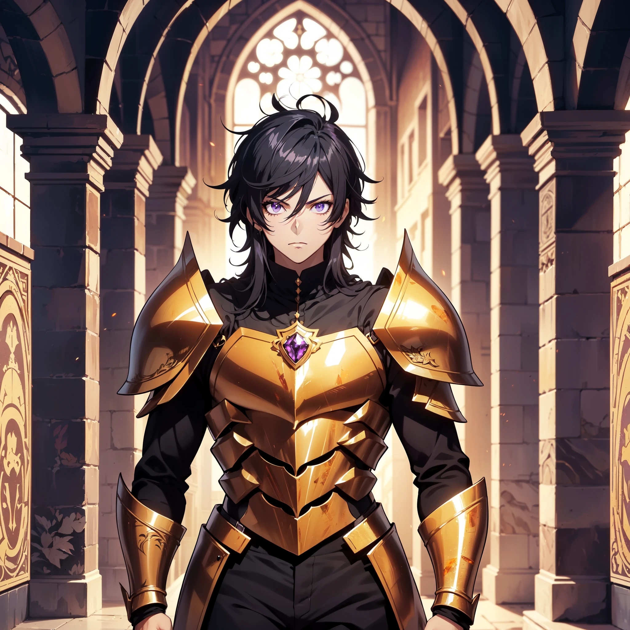 128K Ultra High Definition,
128K Ultra High Quality,
128K Ultra High Resolution,
Best Definition,
Best Quality,
Best Resolution,
Perfectly Detailed,
Perfectly Designed,
Extremely Detailed,
Extremely Designed,
Hyper Detailed,
Hyper Definition,
Hyper Quality,
Hyper Resolution,
Masterpiece,
(((Anime))),
Body Shot,
(((Boy))),
Handsome,
Muscular Body,
(((Black Mid Hair))),
(((Purple Eyes))),
(((Hyper Detailed & Perfectly Designed With Ultra High Quality Amber Warlord Armor))),
(((Inside Of Medieval Royal Palace Background Scenery))),