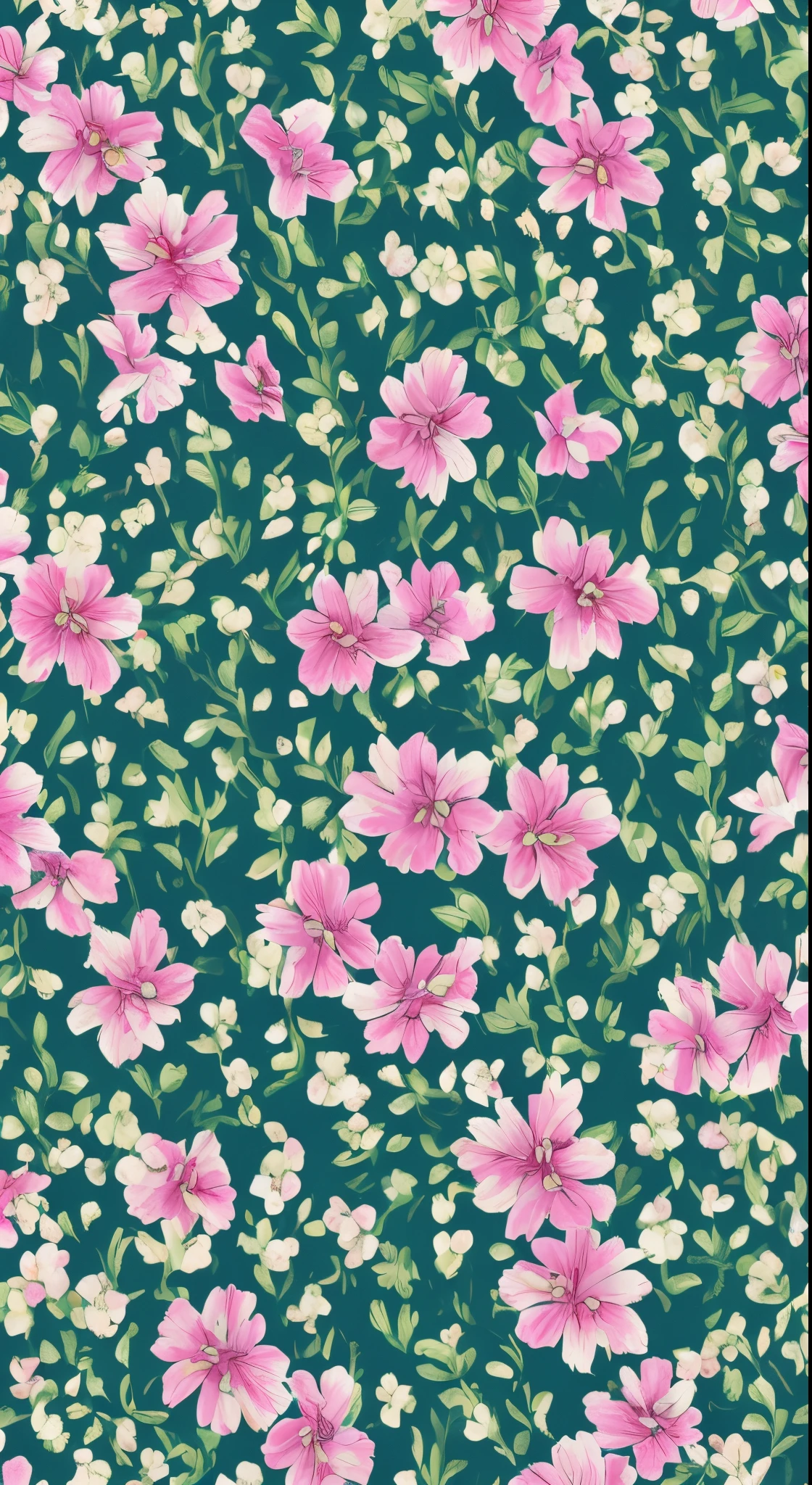 spring wallpaper pattern, wide spacing between objects