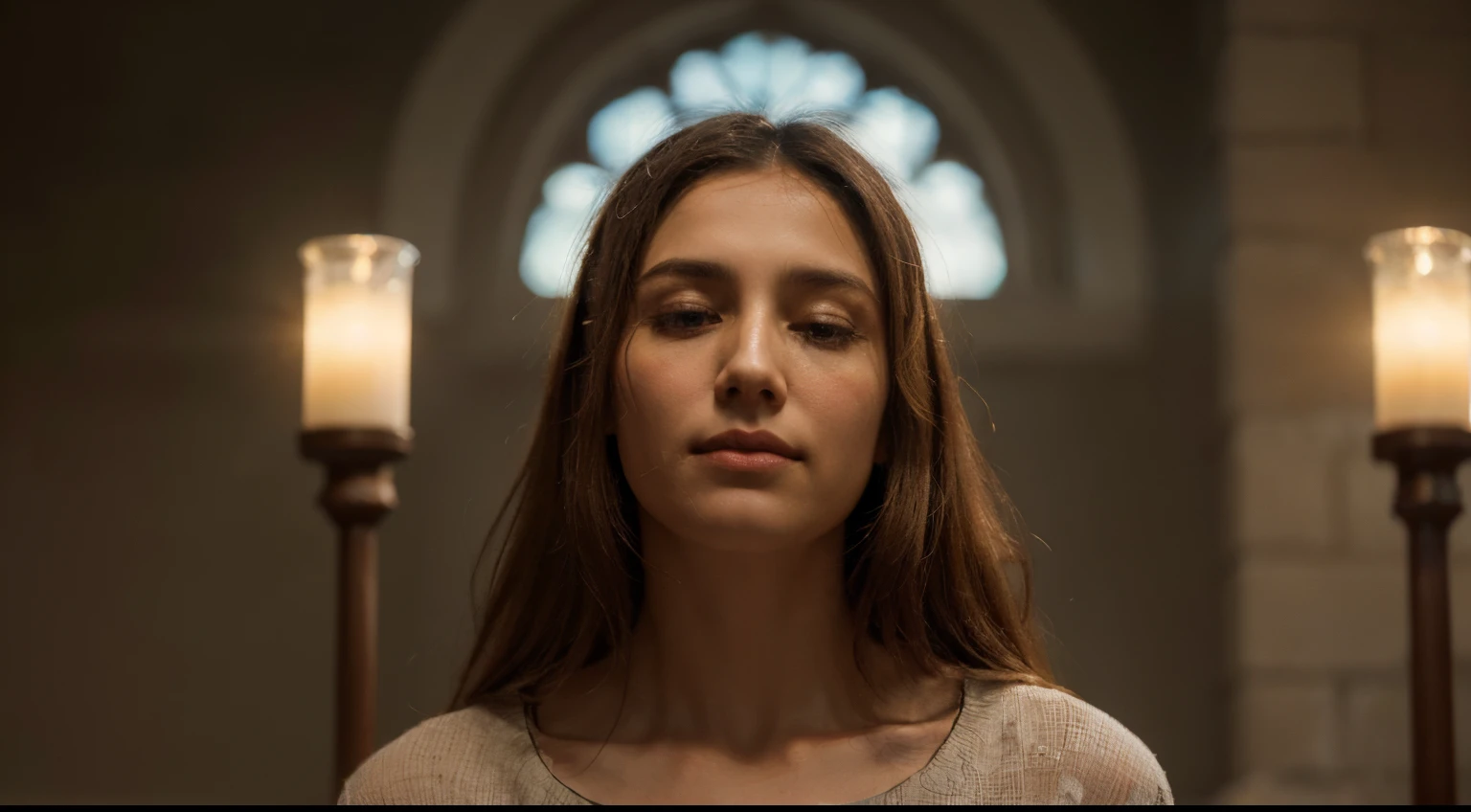 High resolution image of Jesus Christ, Conveying serenity and compassion. Highlight details and facial expressions that reflect the message of love and hope. Prioritize soothing colors and lighting that inspire a sense of spiritual peace. Thank you in advance for your careful and respectful representation."