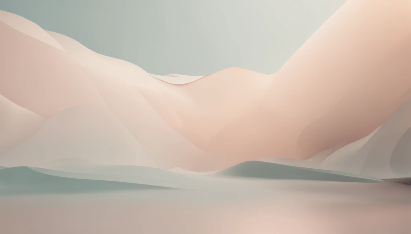 An aesthetic wallpaper featuring a minimalist, abstract design composed of irregular shapes in shades of pale pastels.