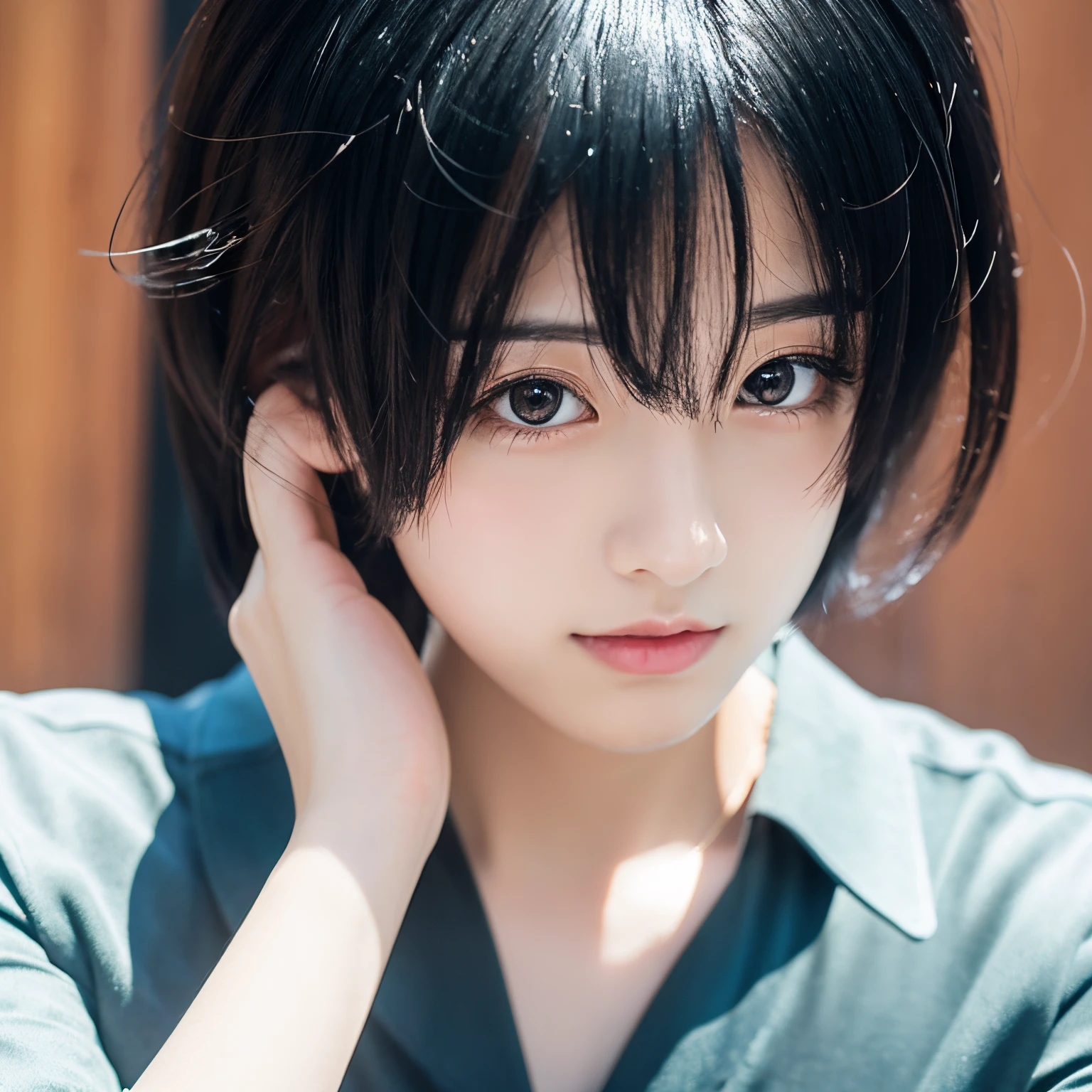 Cute anime-like black-haired man