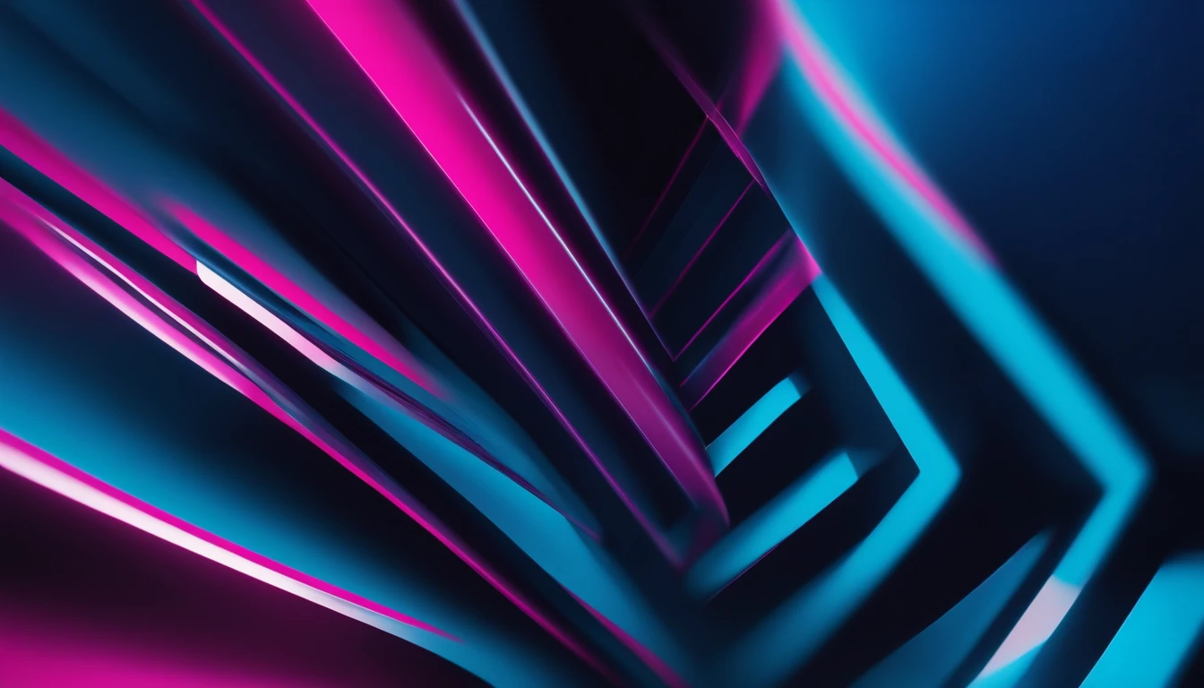A minimalist background with a striking abstract pattern of bold, parallel lines in vibrant colors like electric blue and neon pink.