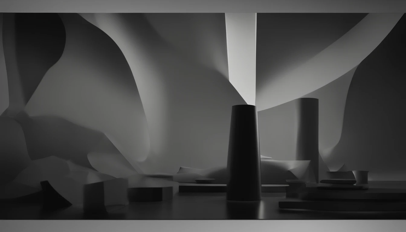 A detailed, high-resolution image showcasing an abstract background with a minimalist design composed of irregular, angular shapes in a monochromatic color scheme, like shades of gray.