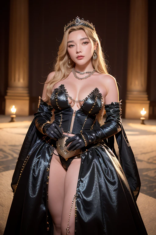 florence pugh, prinzessin irulan, dune, beautiful woman, wearing a silver mask with chains, nackt, naughty breasts, sexy, Kettenhemd tragen, denuded, wears chain armor, but the armor covers her face, Armor focuses on the face, Louis Vuitton Armor Wear, Quadratischer Kiefer in mittelalterlicher Kleidung, complicated steel armor