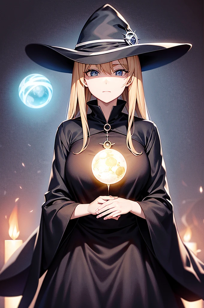 Coven of witches surrounded by magical sphere