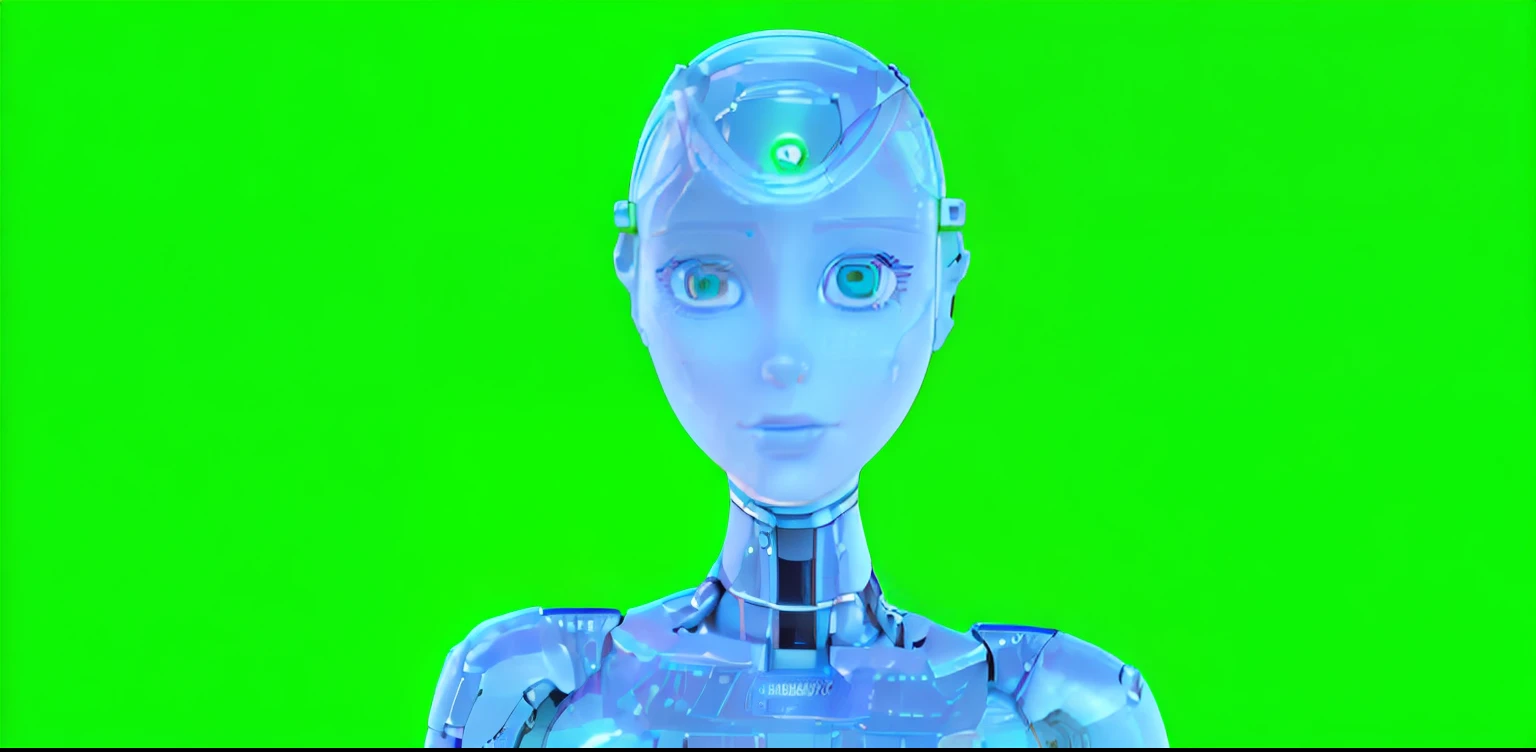 a close up of a person with a green background, portrait of female humanoid, portrait of female android, portrait of a female android, beautiful female android, female android, beautiful android woman, an image of a beautiful cyborg, integrated synthetic android, cybernetic machine female face, beauty woman in holograms, female robot, ultra detailed female android