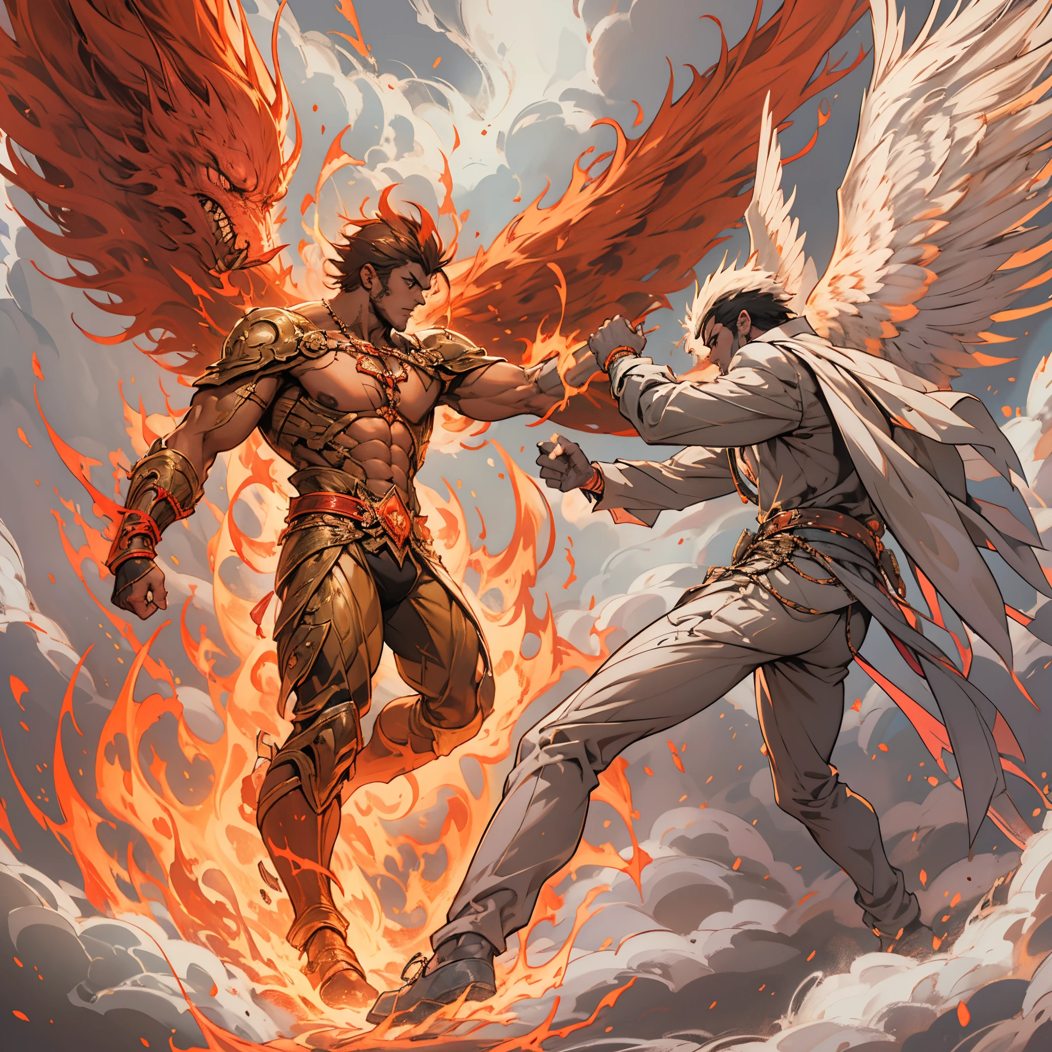 Angel vs demonio,pulso de fuego,lucha de brazos,prueba de fuerza,el cielo vs el infierno,lucha maganime