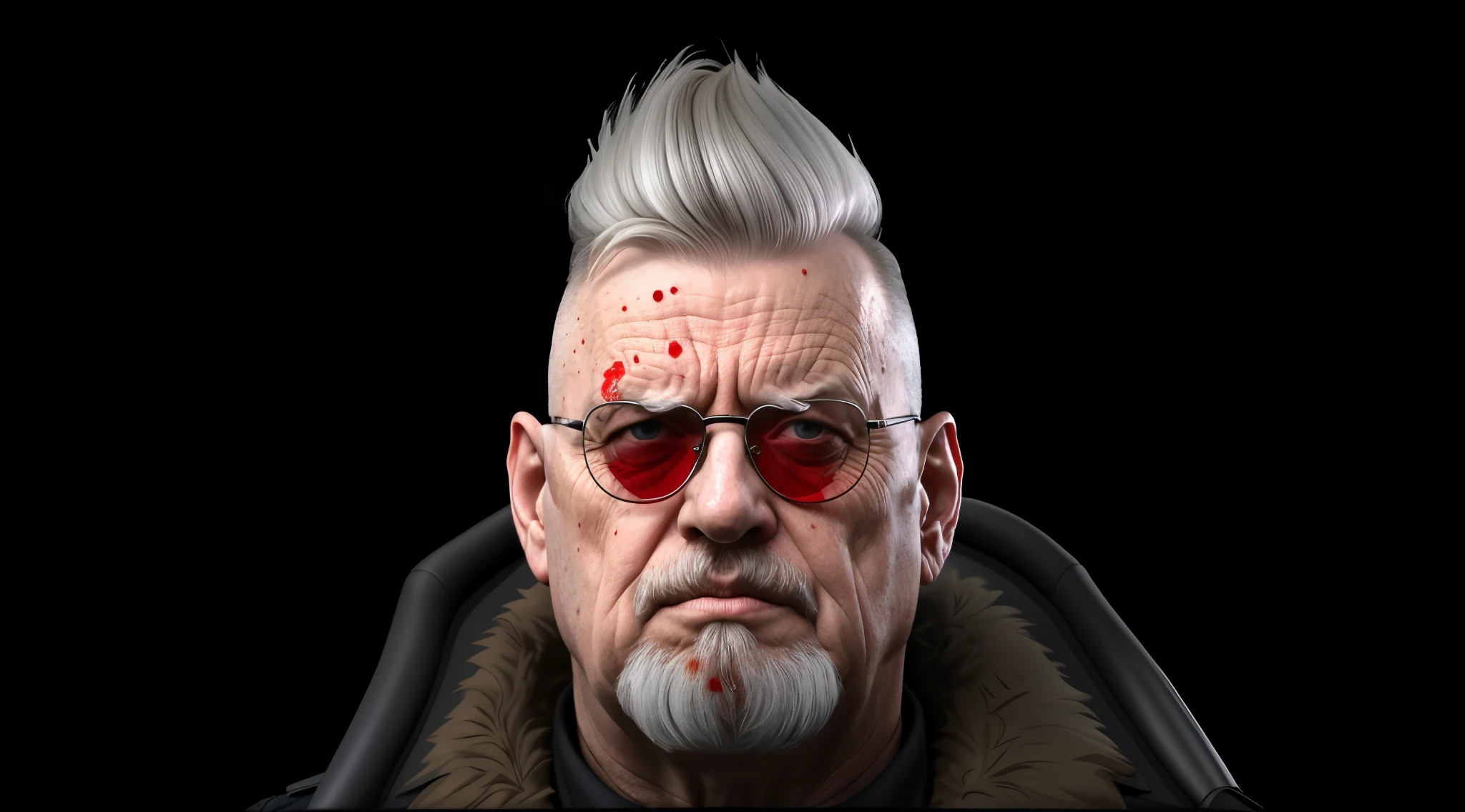 8K UHD HIGH-DETAIL masterpiece resolution, ultra detailed. A realistic close-up of an elderly man with a beard and sunglasses, inspired by Karl Kopinski. Master in cinematic details, stealth art style. "Doctor" Romanov, Sabre's agent, in the engaging scenario of Counter-Strike 2. | An innovative portrait of "Doctor" Romanov, a master in utilitarian disruptive operations, known for smuggling pharmaceutical products across disputed borders for more than 30 years. His frightening precision in the coordinated destruction of UN energy facilities makes him a calculating and deliberative figure. | The composition highlights the agent in the tense environment of Counter-Strike 2, using cinematic elements to emphasize his cunning and acumen. Stealth details capture the essence of the character, while the framing enhances his dominant posture. | A masterpiece that immerses the viewer in the world of "Doctor" Romanov, Sabre's agent, providing a stealthy and engaging visual experience in the Counter-Strike 2 scenario.