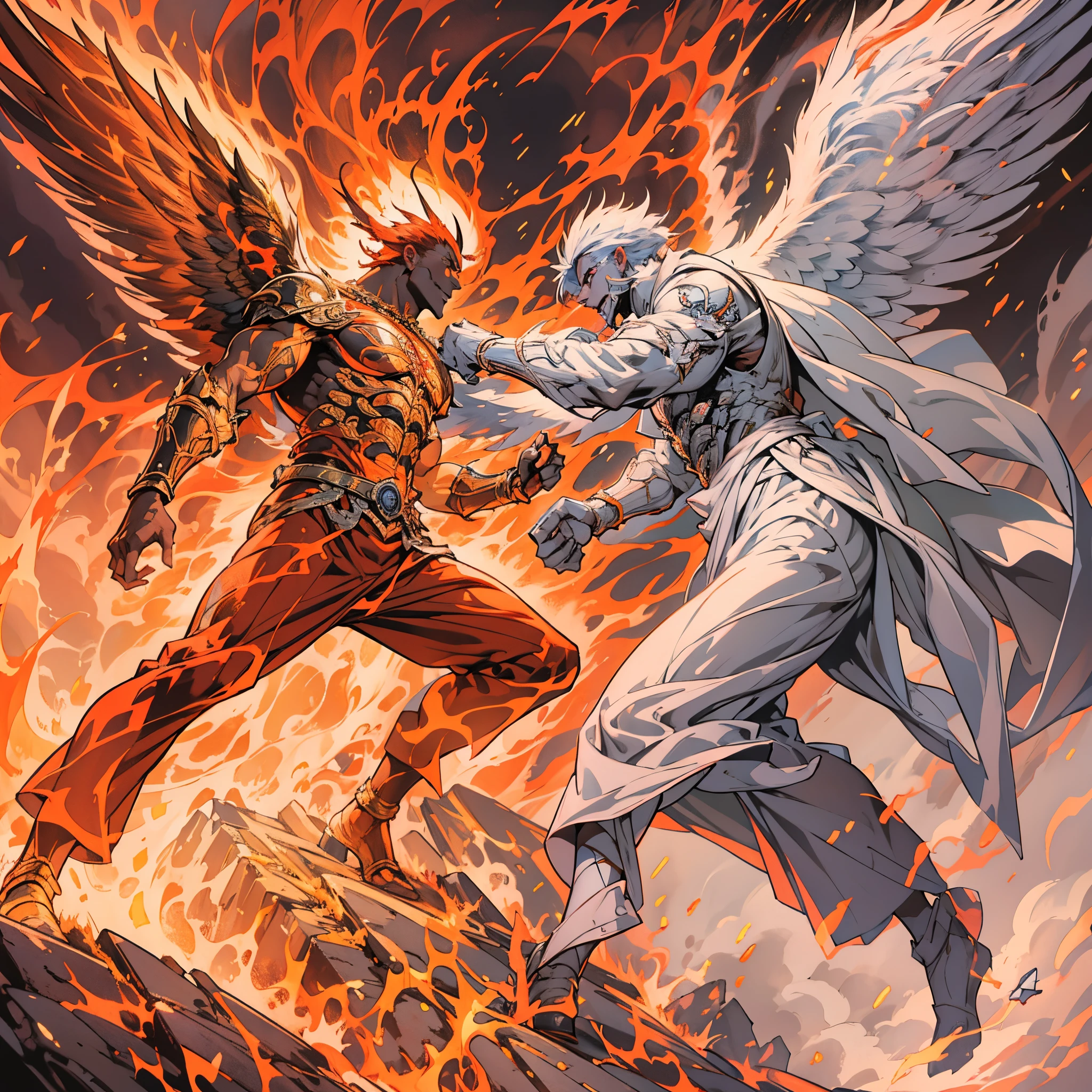 Angel vs demonio,pulso de fuego,lucha de brazos,prueba de fuerza,el cielo vs el infierno,lucha maganime