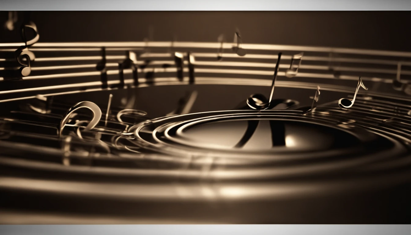 A high-resolution image of a single musical note, such as a quarter note, with intricate detailing and shading, capturing its curves and lines.