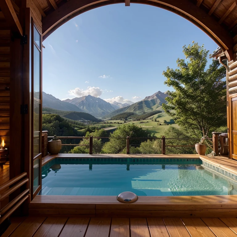 Mountain hotel small with a spa