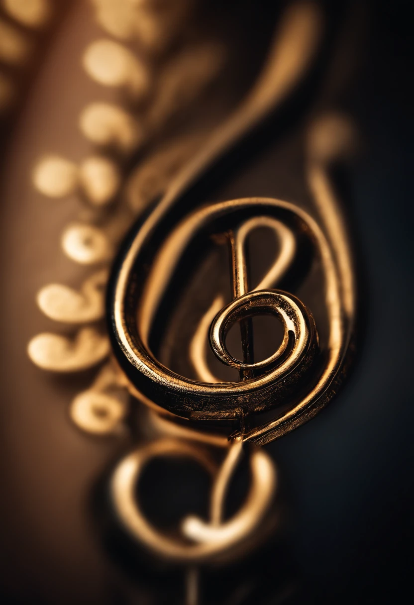 A high-resolution image showcasing a close-up of a single musical note, highlighting its intricate details and textures.