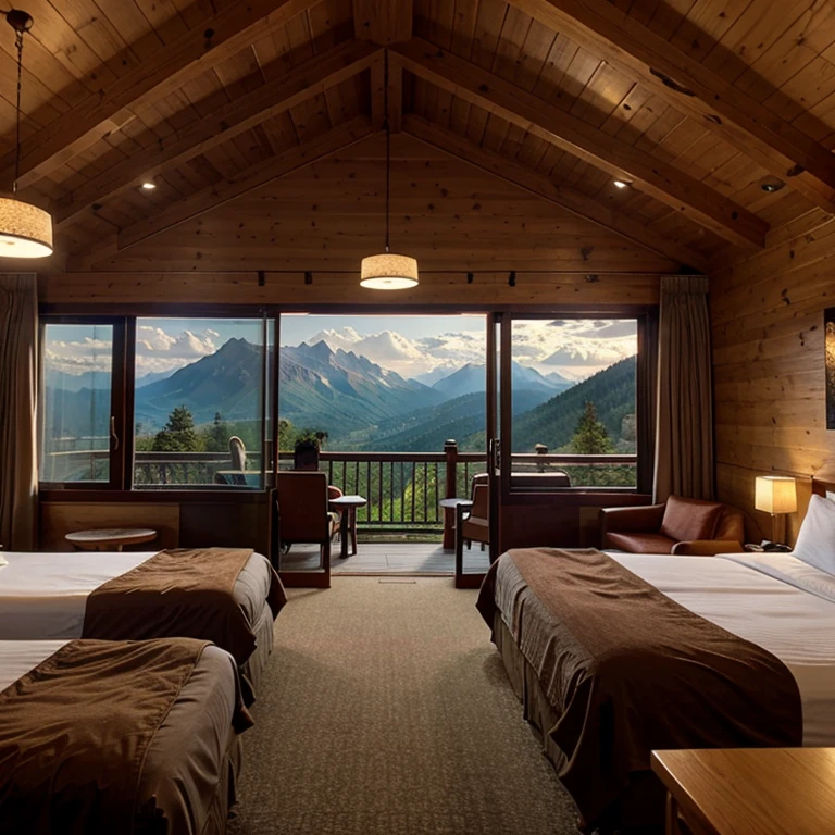 Rooms for this mountain hotel