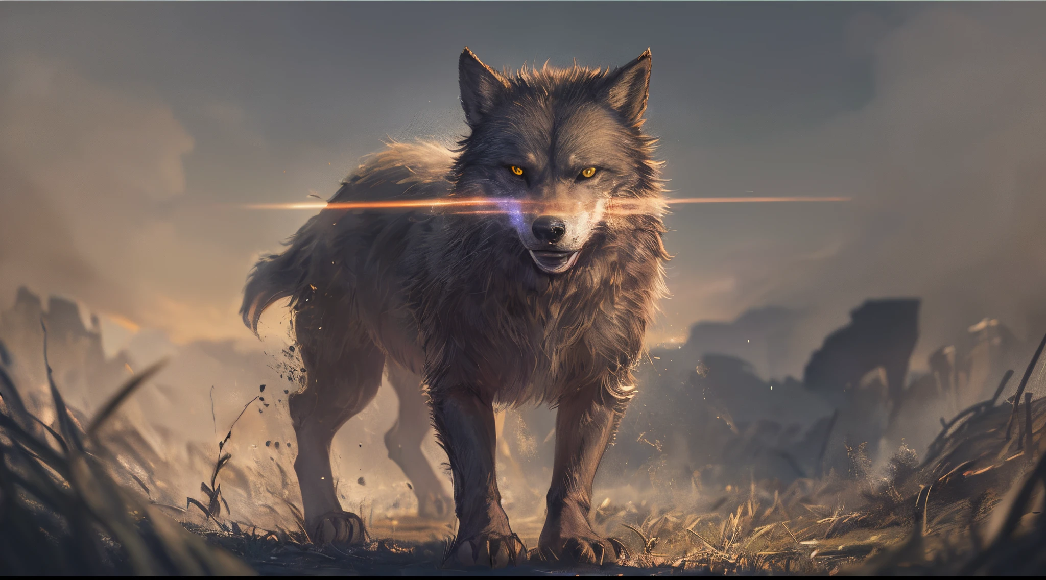Professional photos of a werewolf, full perspective, full body, dark but sunny, ultra realism, hyperrealism, intricate detail, photorealism, real life, Sony α7 IV, cinematic, cinematic lighting, portrait, upscale maximum, 8k resolution --auto --s2