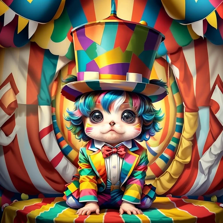 (cute cricket with top hat in a circus tent),(melhor pose),(best angle), (better expression), Eduardo Kobra acolchoamento ,multidimensional geometric wall PORTRAIT, arte, Chibi,
Yang08k, lindo, Colouring,
Primary works, qualidade superior, melhor qualidade, Arte Oficial, Beautiful and Aesthetic, pelos coloridos,