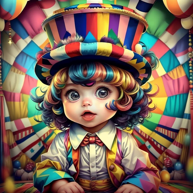 (cute baby cricket with top hat in a circus tent),(melhor pose),(best angle), (better expression), Eduardo Kobra acolchoamento ,multidimensional geometric wall PORTRAIT, arte, Chibi,
Yang08k, lindo, Colouring,
Primary works, qualidade superior, melhor qualidade, Arte Oficial, Beautiful and Aesthetic, pelos coloridos,