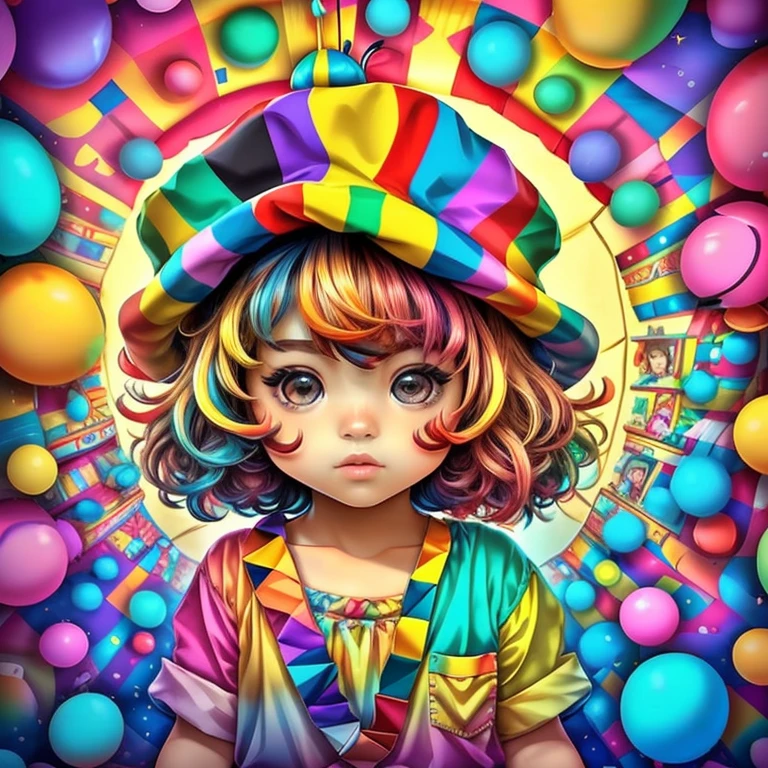 (cute circus tent),(melhor pose),(best angle), (better expression), Eduardo Kobra acolchoamento ,multidimensional geometric wall PORTRAIT, arte, Chibi,
Yang08k, lindo, Colouring,
Primary works, qualidade superior, melhor qualidade, Arte Oficial, Beautiful and Aesthetic, pelos coloridos,
