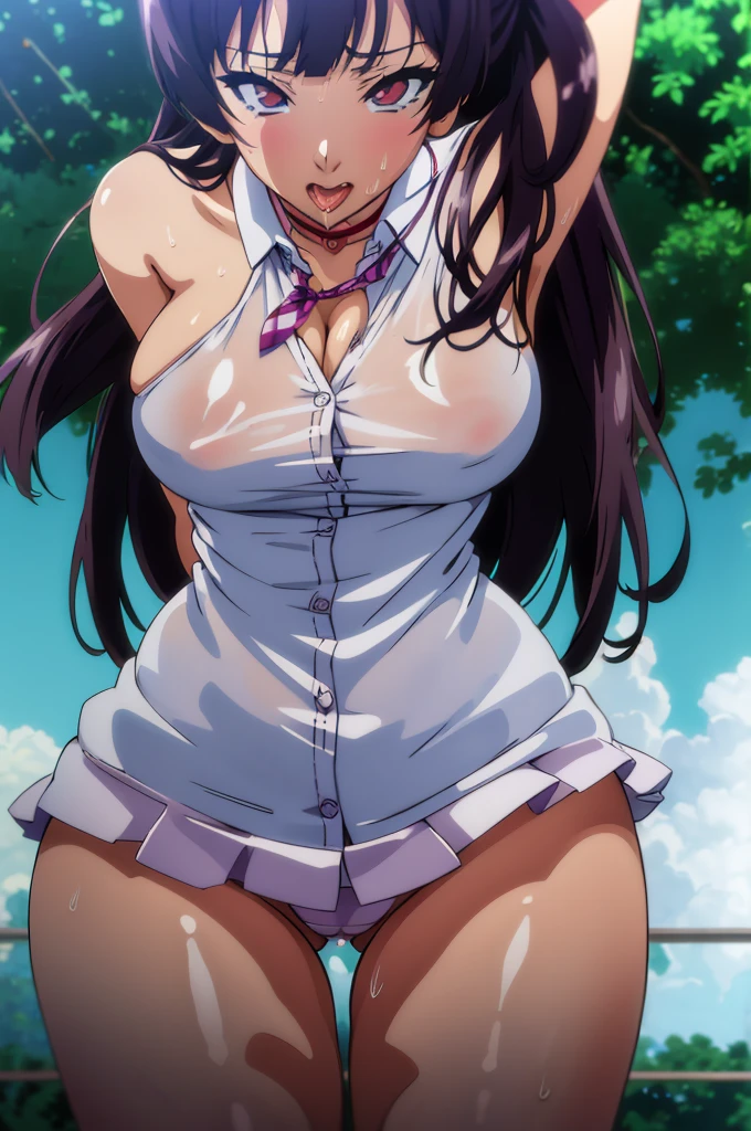 4k high resolution, hentai, young anime girl, big breasts, exposed, slutty, school uniform, wet, transparent clothes, thighs, big breasts, big thighs, sexy, close up, moaning, ahegao