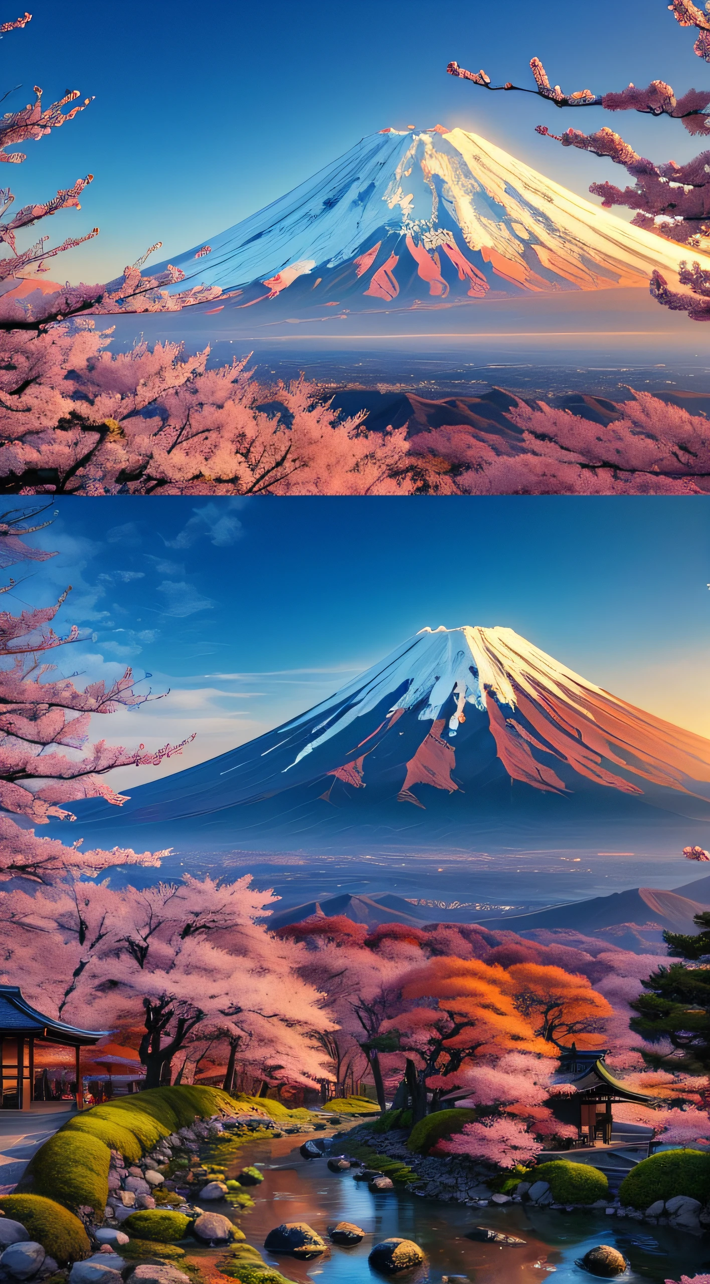 jpn,Beautiful Landscapes,Mt fuji,illustratio,high detal