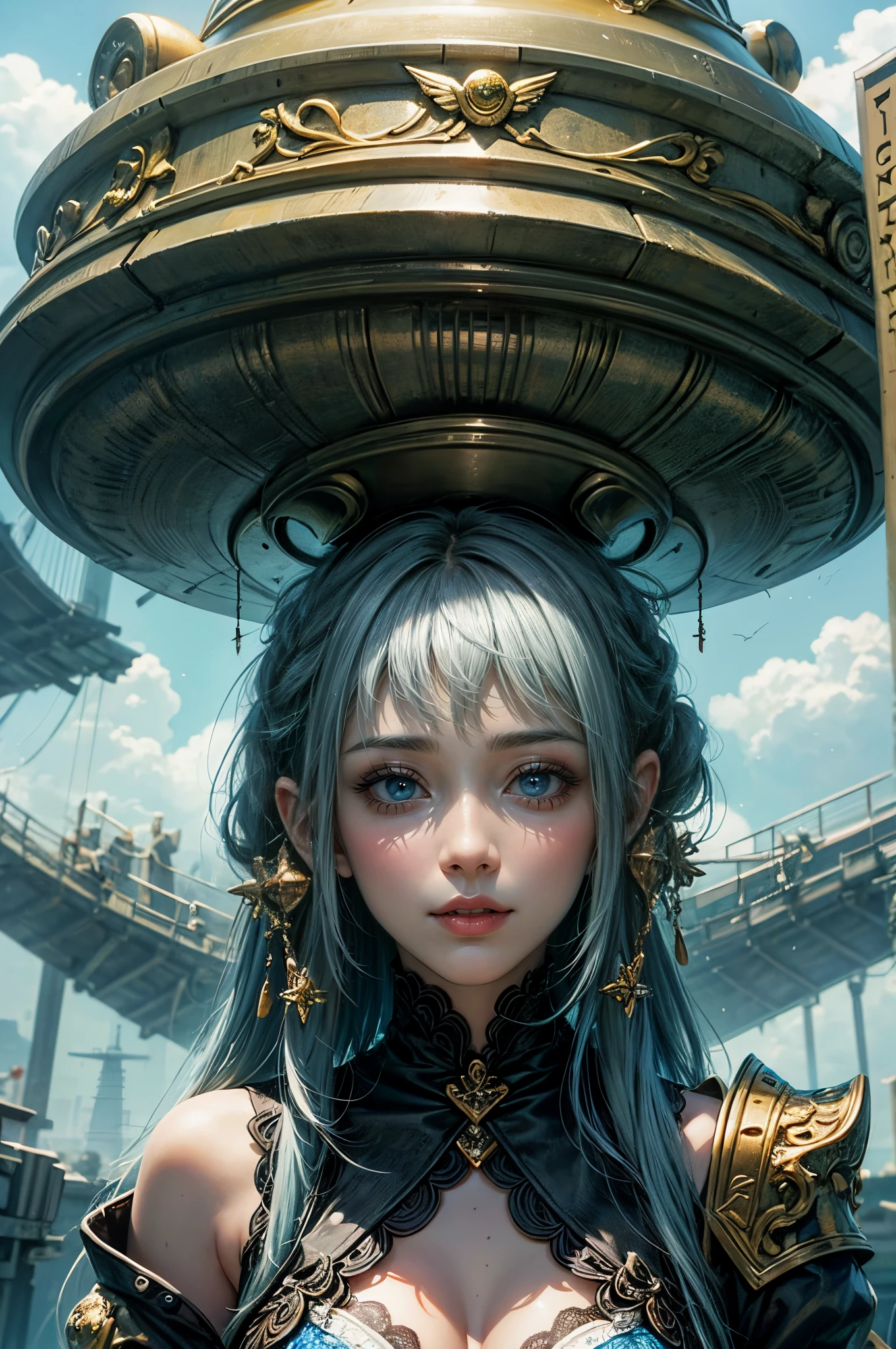 beautyful girl's face with gorgeous dreamy eyes
