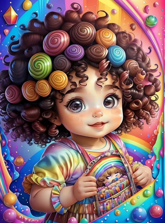 (cute baby girl with curly hair smiling with a big lollipop and cupcakes),(melhor pose),(best angle), (better expression), Eduardo Kobra acolchoamento ,multidimensional geometric wall PORTRAIT, arte, Chibi,
Yang08k, lindo, Colouring,
Primary works, qualidade superior, melhor qualidade, Arte Oficial, Beautiful and Aesthetic, pelos coloridos,