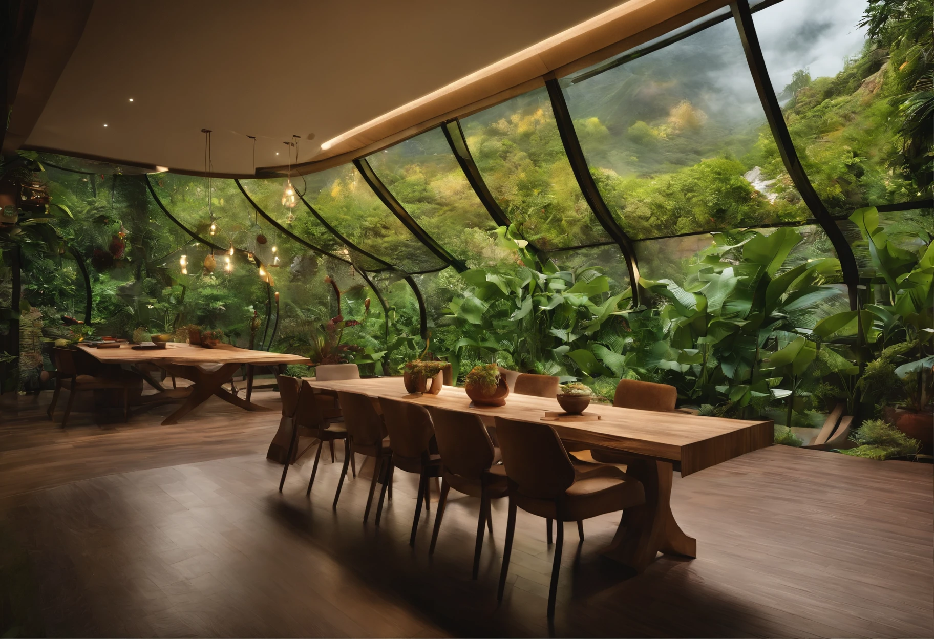 (((Giant rainbow banana house emits auroras,covered with vines,leafs,fresh flowers))),Intense contour light,Luminous inside,Colorful,((Best quality)), ((tmasterpiece)),Enhanced dynamic viewing angle,Sparkling creek,(weeds),flowers blooming,glowing effect,ultra - detailed,Works of masters,high high quality,8K分辨率,depth of fields,电影灯光,epic graphics,high high quality,ultra - detailed,Detailed pubic hair,Accurate,电影灯光