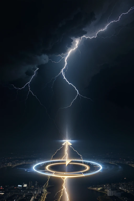 logo with a bright blue background and golden lightning in the center, representing electrical energy? Beneath the lightning, in capital letters, the name Fábio Torres ELETRICISTA in a modern and elegant font.
