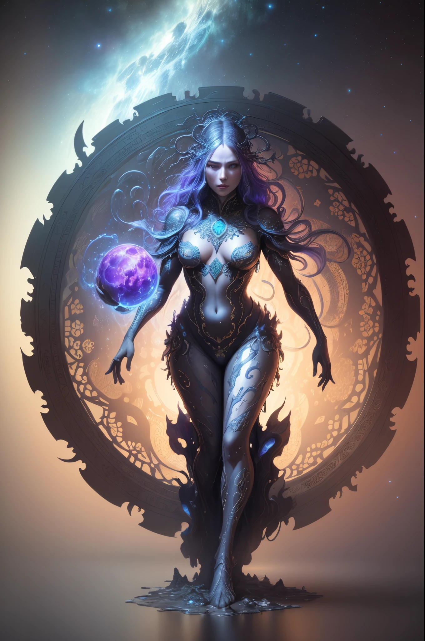 full body, old cosmic entity, by greg rutkowski, ultra hd, realistic, vivid colors, highly detailed, UHD drawing, pen and ink, perfect composition, beautiful detailed intricate insanely detailed octane render trending on artstation, 8k artistic photography, photorealistic concept art, soft natural volumetric cinematic perfect light, trending on artstation, sharp focus, studio photo, intricate details, highly detailed, Leonardo Style