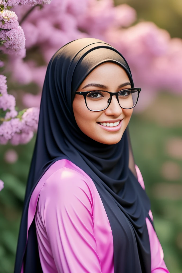 ultra realistic,16k, enhanced quality, perfect face, perfect hands, perfect body, ultra detailed, perfect hair, girl wearing glasses, perfect glasses, perfect smile, girl wearing perfect hijab, ultra realistic particles, perfect duck lips, Islamic hijab, leaning on the back of a Mercedes C-300 by the sea, ultra realistic Mercedes-Benz C300, ultra realistic sea. extra detailed information, full width and height image.