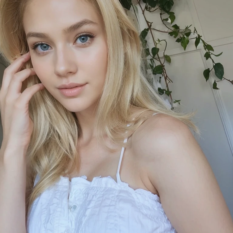 Beautiful girl blonde hair, realistic