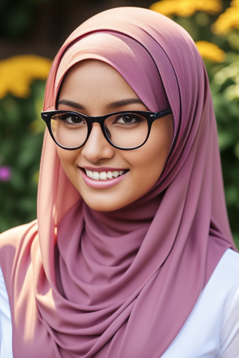 ultra realistic,16k, enhanced quality, perfect face, perfect hands, perfect body, ultra detailed, perfect hair, girl wearing glasses, perfect glasses, perfect smile, girl wearing perfect hijab, ultra realistic particles, perfect duck lips, Islamic hijab, leaning on the back of a Mercedes C-300 by the sea, ultra realistic Mercedes-Benz C300, ultra realistic sea. extra detailed information, full width and height image.