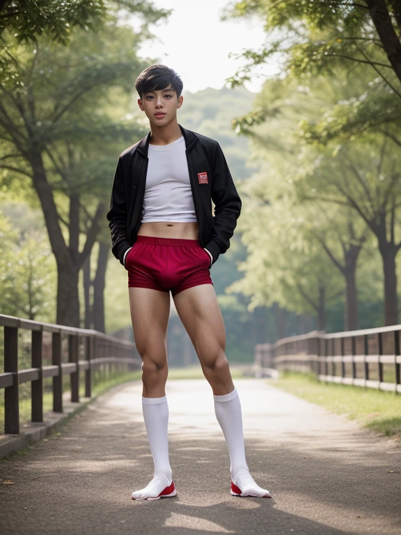 16 years old teenagers , very young , light-skin , wearing an dark red sexy underwear, tmasterpiece,k hd,the feet,Transparent sports vest,semi transparent,black long socks,The barefoot , red colour , handsome and cute , extreme cute boy , white skin , dark red underwear boxers shorts , extremely tall and cute boy ,oppa model , handsome model , full body , dark red boxers underwears short shorts , black socks , white light-skin , Chinese model , young boy , white skin , handsome and extremely cute , red boxers underwear shorts , long black socks , handsome model , at the park , jogging , model oppa , long legs , jogging , running , high knee black socks ,black long socks , stand up , extremely tall , extremely high , red underwears , red sports underwear , long black socks , clean and white legs , Chinese model , extremely long legs , looking at the camera , clean and white thigh , heavy bulge , ??? face , baby face , wearing jacket , red underwears boxers , light and white skin , Chinese model ,