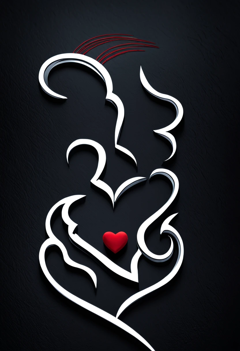 “A dark background with the words Raw Emotions in white, with a red heart in the middle. The heart has a crack on it, symbolizing the pain and struggle of emotions. The font is bold and simple, to contrast with the complex and deep meaning of the channel.”