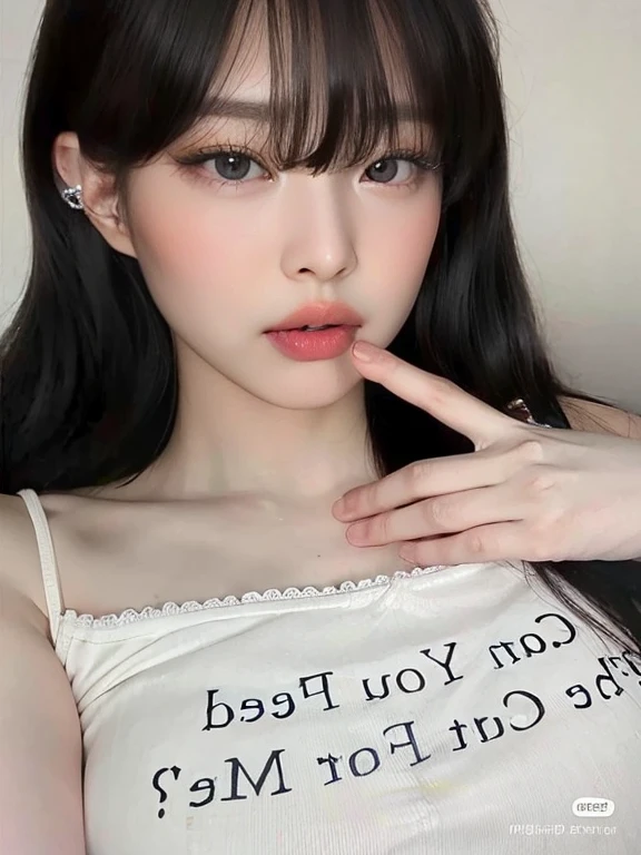 Cara de Jennie de Blackpink con labios esponjosos, fotorealista, 8k