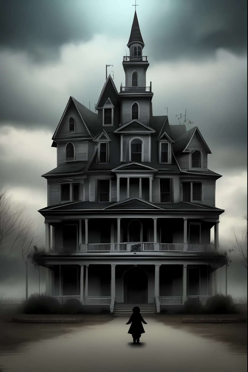 YouTube thumbnail haunted house