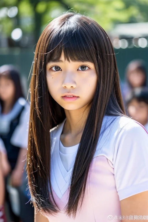 An ultra-high picture quality、Perfect Photo、-yeld beiful girl、Japan beautiful girl、Junior hight skinned、slender、Black Haired Beautiful Girl、cute little、Beautuful Women、（tiny chest）、((Nokezoru))、With bangs、((rampage))、((It hurts a lot))、(hate)、(Painful)、(resist)、(half-opened mouth)、(Resist fiercely)、sports hair、Straight hair、glares、semi long hair、(Teary-eyed)、