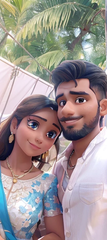 there is a man and woman posing for a picture together, lovely couple, jayison devadas, couple, male and female, happy couple, photo taken in 2 0 2 0, couple pose, ghutra and egal, in love selfie, vinayak, 8k selfie photograph, low quality picture, 4 k post, 4k post, ayan nag