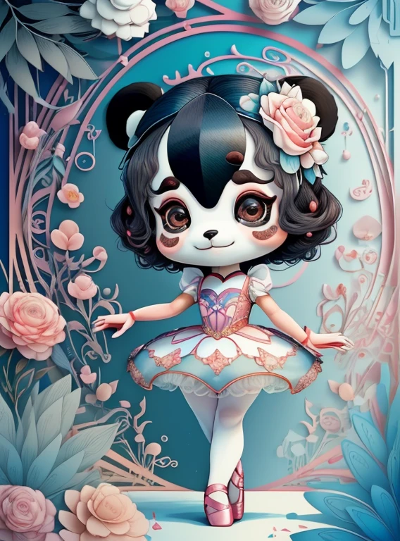) ((((cute baby panda with a ballet dancer dress and flowers) ((Mikey)) - Criador: Walt Disney2023) ), ,, ( Walt Disney acolchoamento ,multidimensional geometric wall PORTRAIT, arte, Chibi,
Yang08k, lindo, Colouring,Rose
Primary works, qualidade superior, melhor qualidade, Arte Oficial, Beautiful and Aesthetic,)) ), ,,  Walt Disney acolchoamento ,multidimensional geometric wall PORTRAIT, arte, Chibi,
Yang08k, lindo, (Colouring, rosa), amarelo ,azul ,vermelho e branco)
Primary works, qualidade superior, melhor qualidade, Arte Oficial, Beautiful and Aesthetic,
