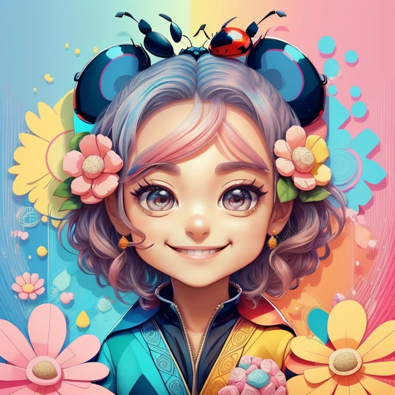 ) ((((cute ladybug smiling with flowers) ((Mikey)) - Criador: Walt Disney2023) ), ,, ( Walt Disney acolchoamento ,multidimensional geometric wall PORTRAIT, arte, Chibi,
Yang08k, lindo, Colouring,Rose
Primary works, qualidade superior, melhor qualidade, Arte Oficial, Beautiful and Aesthetic,)) ), ,, Walt Disney acolchoamento ,multidimensional geometric wall PORTRAIT, arte, Chibi,
Yang08k, lindo, (Colouring, rosa), amarelo ,azul ,vermelho e branco)
Primary works, qualidade superior, melhor qualidade, Arte Oficial, Beautiful and Aesthetic,