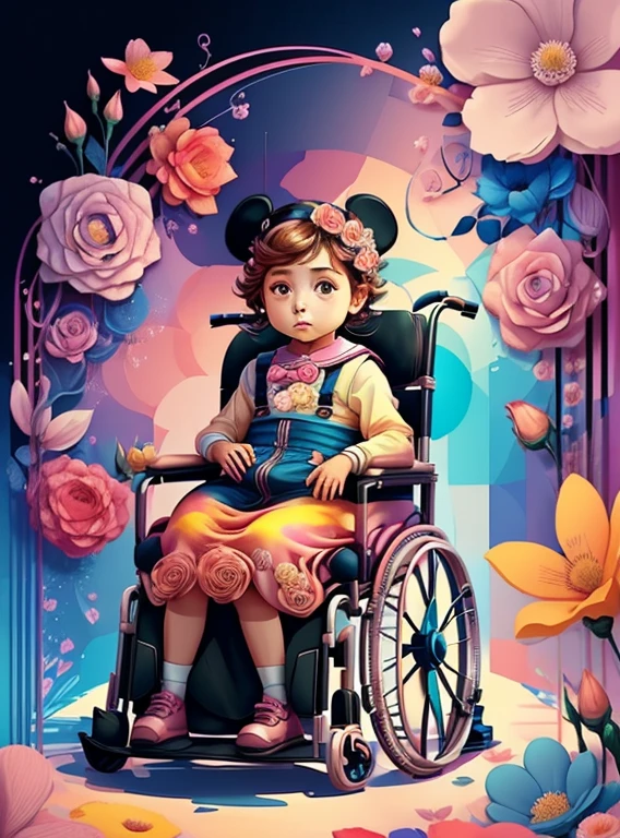 ) ((((cute baby girl in a wheelchair and flowers)) ((Mikey)) - Criador: Walt Disney2023) ), ,, ( Walt Disney acolchoamento ,multidimensional geometric wall PORTRAIT, arte, Chibi,
Yang08k, lindo, Colouring,Rose
Primary works, qualidade superior, melhor qualidade, Arte Oficial, Beautiful and Aesthetic,)) ), ,, Walt Disney acolchoamento ,multidimensional geometric wall PORTRAIT, arte, Chibi,
Yang08k, lindo, (Colouring, rosa), amarelo ,azul ,vermelho e branco)
Primary works, qualidade superior, melhor qualidade, Arte Oficial, Beautiful and Aesthetic,