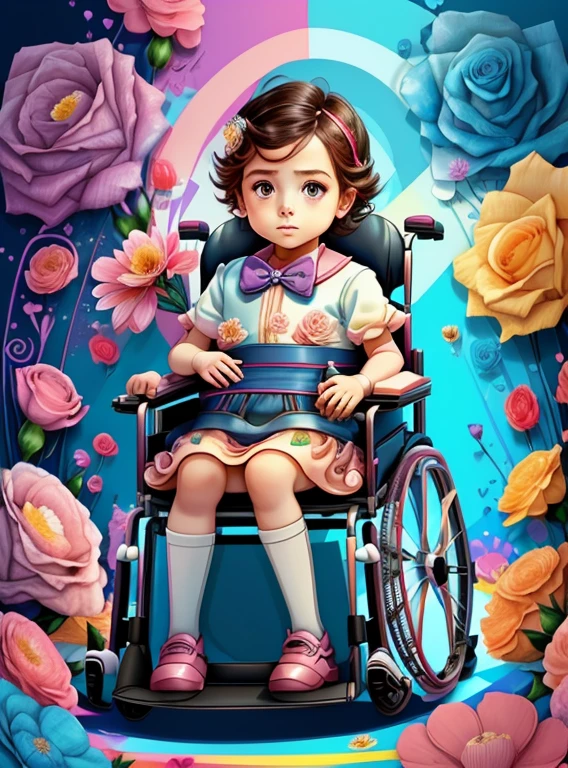 ) ((((cute  in a wheelchair and flowers)) ((Mikey)) - Criador: Walt Disney2023) ), ,, ( Walt Disney acolchoamento ,multidimensional geometric wall PORTRAIT, arte, Chibi,
Yang08k, lindo, Colouring,Rose
Primary works, qualidade superior, melhor qualidade, Arte Oficial, Beautiful and Aesthetic,)) ), ,,  Walt Disney acolchoamento ,multidimensional geometric wall PORTRAIT, arte, Chibi,
Yang08k, lindo, (Colouring, rosa), amarelo ,azul ,vermelho e branco)
Primary works, qualidade superior, melhor qualidade, Arte Oficial, Beautiful and Aesthetic,