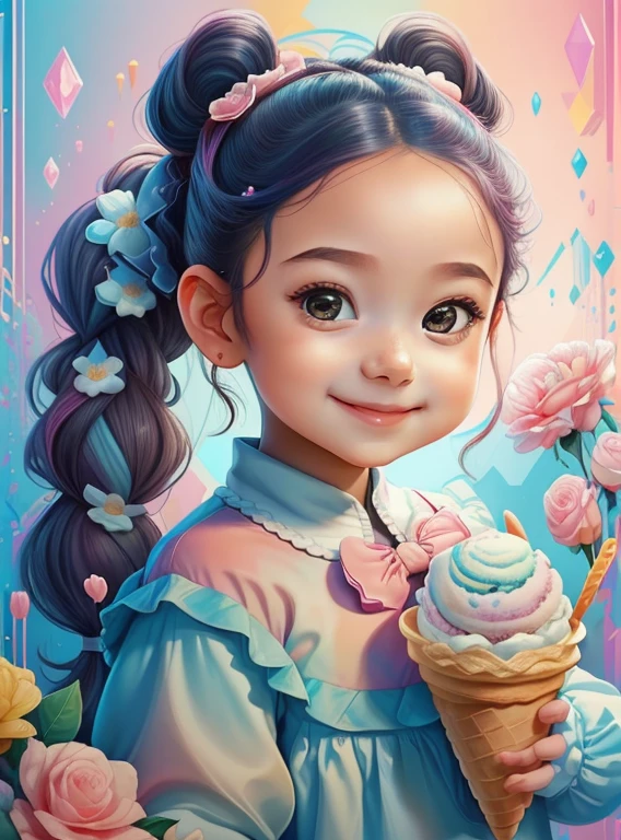 ) ((((cute  smiling with ponytails holding ice cream and flowers) ((Mikey)) - Criador: Walt Disney2023) ), ,, ( Walt Disney acolchoamento ,multidimensional geometric wall PORTRAIT, arte, Chibi,
Yang08k, lindo, Colouring,Rose
Primary works, qualidade superior, melhor qualidade, Arte Oficial, Beautiful and Aesthetic,)) ), ,,  Walt Disney acolchoamento ,multidimensional geometric wall PORTRAIT, arte, Chibi,
Yang08k, lindo, (Colouring, rosa), amarelo ,azul ,vermelho e branco)
Primary works, qualidade superior, melhor qualidade, Arte Oficial, Beautiful and Aesthetic,