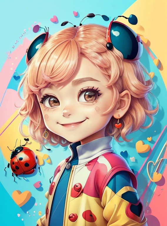 ) ((((cute ladybug smiling with hearts) ((Mikey)) - Criador: Walt Disney2023) ), ,, ( Walt Disney acolchoamento ,multidimensional geometric wall PORTRAIT, arte, Chibi,
Yang08k, lindo, Colouring,Rose
Primary works, qualidade superior, melhor qualidade, Arte Oficial, Beautiful and Aesthetic,)) ), ,,  Walt Disney acolchoamento ,multidimensional geometric wall PORTRAIT, arte, Chibi,
Yang08k, lindo, (Colouring, rosa), amarelo ,azul ,vermelho e branco)
Primary works, qualidade superior, melhor qualidade, Arte Oficial, Beautiful and Aesthetic,