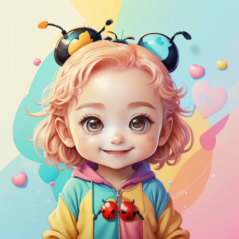 ) ((((cute baby ladybug smiling with hearts) ((Mikey)) - Criador: Walt Disney2023) ), ,, ( Walt Disney acolchoamento ,multidimensional geometric wall PORTRAIT, arte, Chibi,
Yang08k, lindo, Colouring,Rose
Primary works, qualidade superior, melhor qualidade, Arte Oficial, Beautiful and Aesthetic,)) ), ,,  Walt Disney acolchoamento ,multidimensional geometric wall PORTRAIT, arte, Chibi,
Yang08k, lindo, (Colouring, rosa), amarelo ,azul ,vermelho e branco)
Primary works, qualidade superior, melhor qualidade, Arte Oficial, Beautiful and Aesthetic,