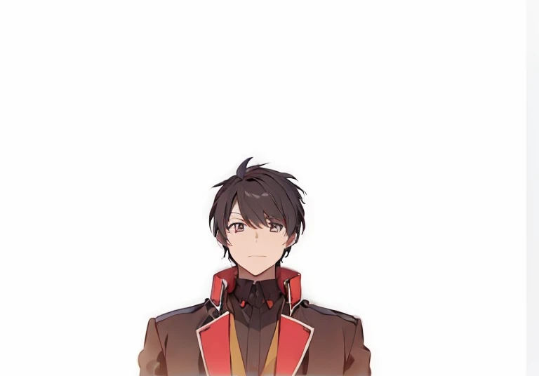 a person in a red jacket and black pants in front of a galaxy background, Keqing de Genshin Impact, Heise Jinyao, Zhongli, Genshin Impact, Ike Nobutaka, Personagem Genshin Impact, personagem de anime masculino, hijikata toushirou, sorriso roguish, homem bonito anime, como um personagem de anime